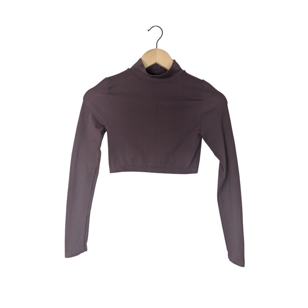 Free People Intimately Free Super Crop Seamless Long Sleeve Mock Neck Top